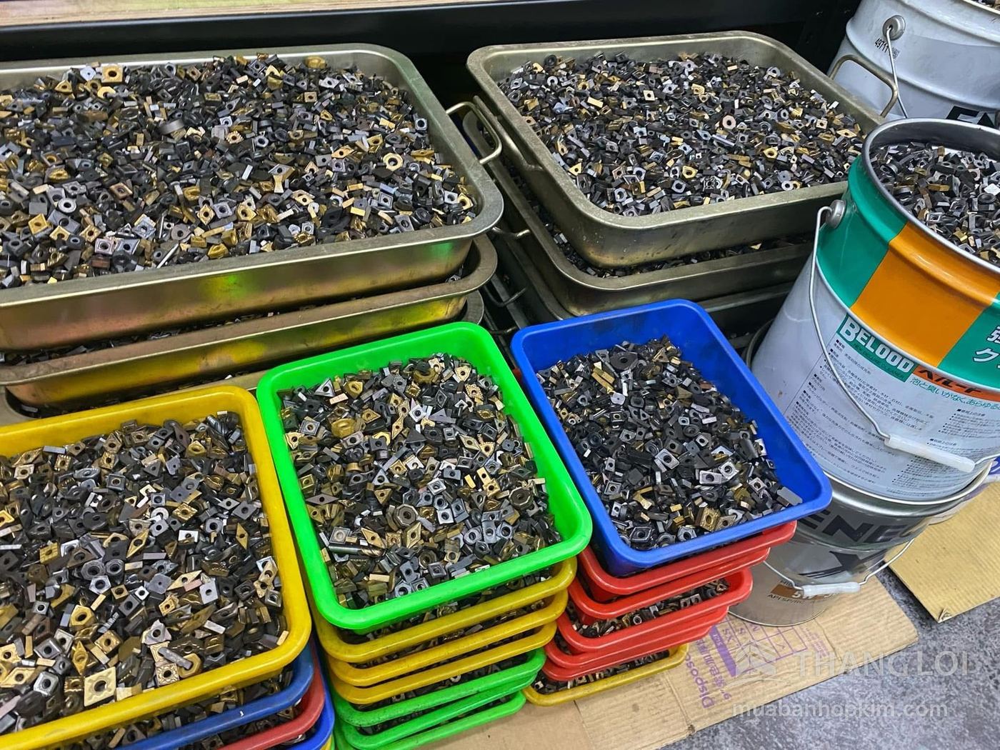 Thu mua chip CNC, insert carbide cũ số lượng lớn